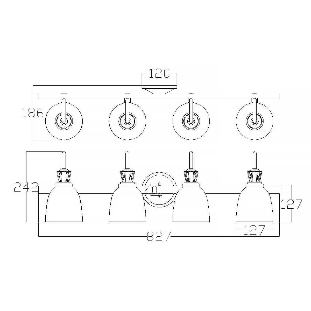 Бра для ванных комнат KL-CORA4-BATH Kichler, арт. KL-CORA4-BATH
