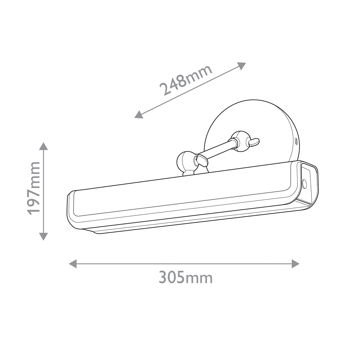 Светильник для картин Alora, Арт. QN-VALISE-PL-S-VBS-TL