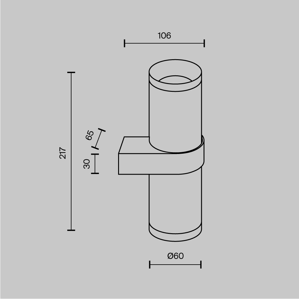 Настенный светильник (бра) Technical C069WL-02W