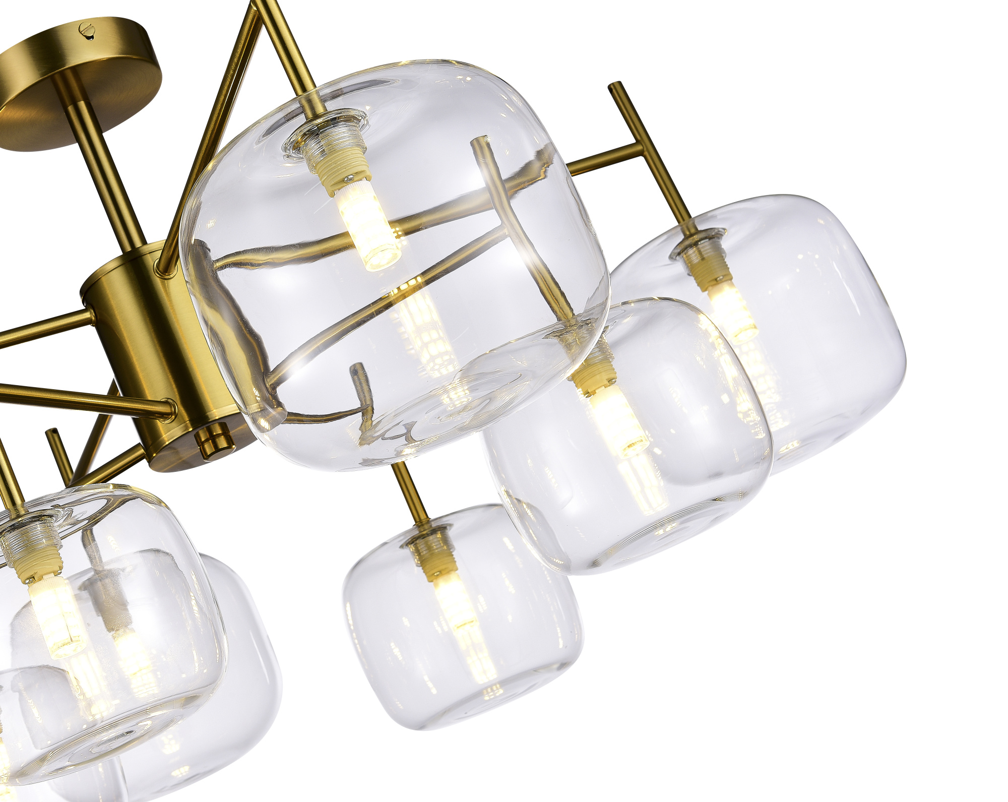 SL1049.302.08 Люстра потолочная ST-Luce Латунь/Прозрачный G9 8*5W FINN