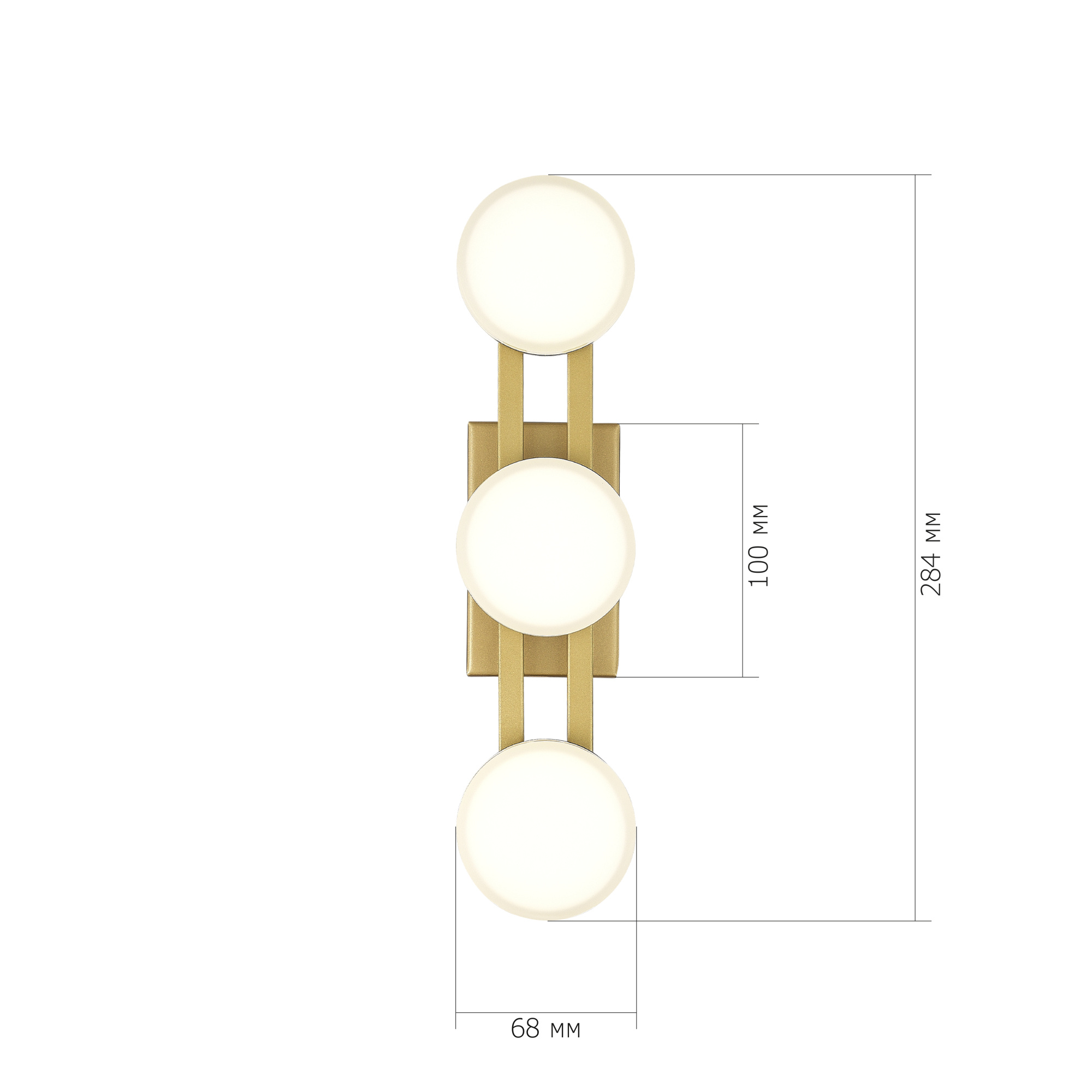 SL6610.201.03 Светильник настенный ST-Luce золотистый/белый LED 1*6W 4000K MONRO