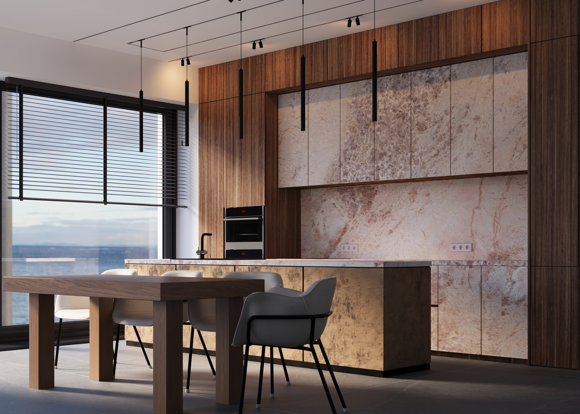 Трековый подвесной светильник Technical TR179-1-5WTW-M-B