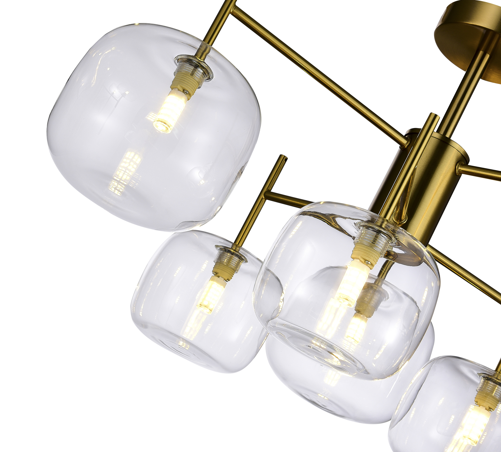 SL1049.302.06 Люстра потолочная ST-Luce Латунь/Прозрачный G9 6*5W FINN